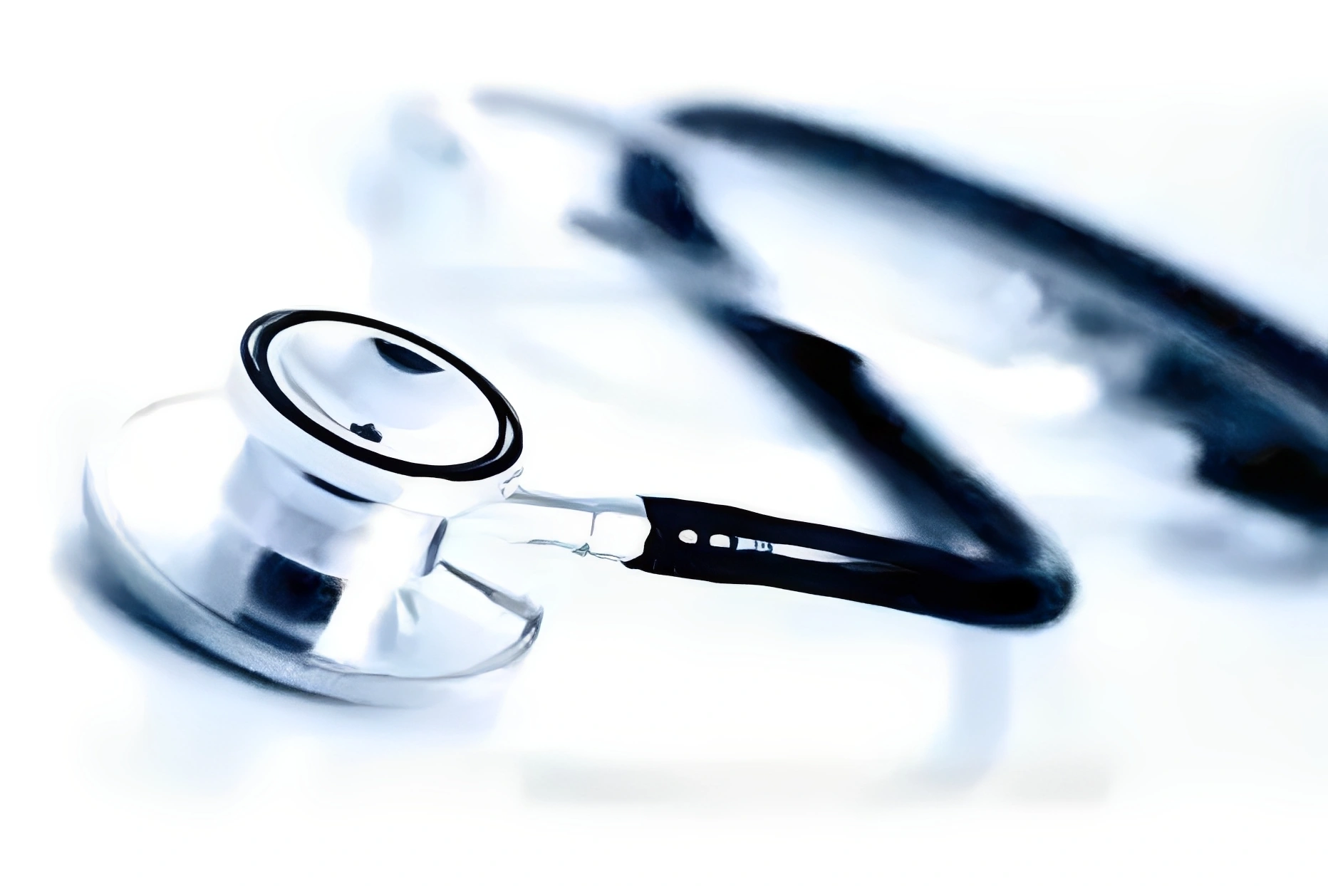 Medical stethoscope close-up