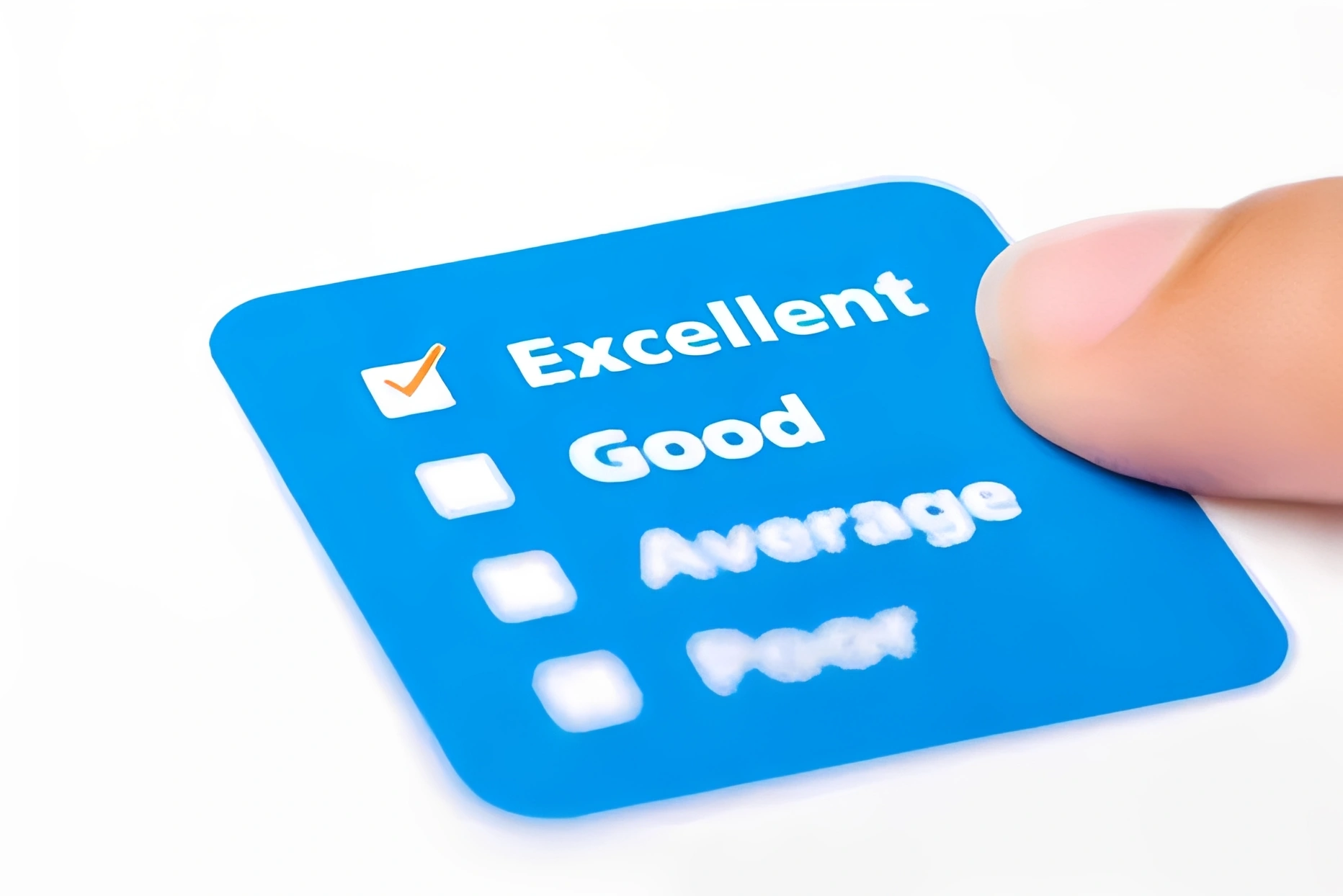 Checklist with "Excellent" option checked